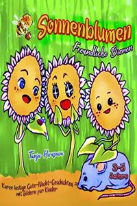 Sonnenblumen. Freundliche Bienen