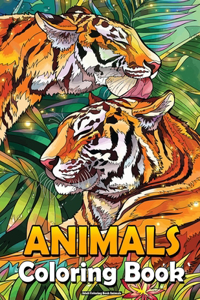 Adult Coloring Book Animals