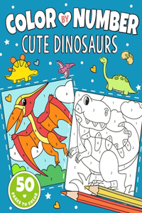 Cute Dinosaurs Color By Number