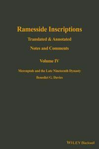 Ramesside Inscriptions, Merenptah and the Late Nineteenth Dynasty