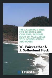 The First Book of Maccabees with Introduction and Notes