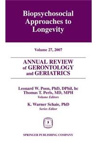 Annual Review of Gerontology and Geriatrics, Volume 27, 2007