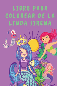 Libro para colorear de la linda sirena