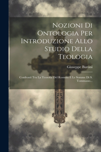 Nozioni Di Ontologia Per Introduzione Allo Studio Della Teologia