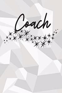 Coach: Undated Soccer Organizer and Planner for Coaches Featuring Calendar, Roster, and Blank Field Pages