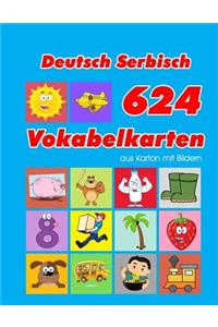 Deutsch Serbisch 624 Vokabelkarten aus Karton mit Bildern: Wortschatz karten erweitern grundschule für a1 a2 b1 b2 c1 c2 und Kinder