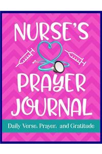 Nurse's Prayer Journal Daily Verse, Prayer, and Gratitude