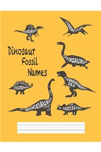 Dinosaur fossil names