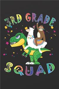 3rd Grade Squad Llama T-Rex And Sloth