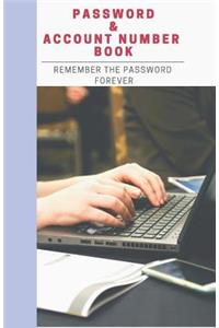 Password & Account Number Book