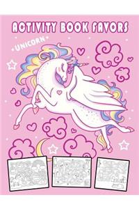 Unicorn Activity Book Favors