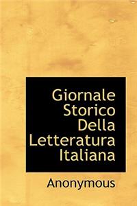 Giornale Storico Della Letteratura Italiana