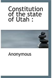 Constitution of the state of Utah