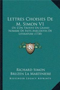 Lettres Choisies De M. Simon V1