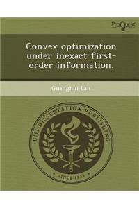 Convex Optimization Under Inexact First-Order Information