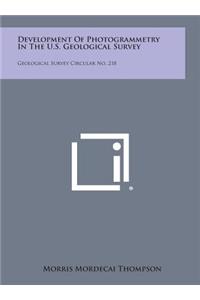 Development of Photogrammetry in the U.S. Geological Survey