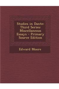 Studies in Dante