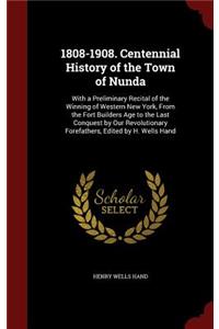 1808-1908. Centennial History of the Town of Nunda