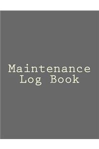 Maintenance Log Book,
