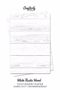 White Rustic Wood Stationery Paper