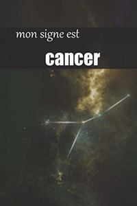 cancer signe astrologique, carnet ligné