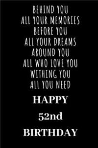 Behind You All Your Memories Before You All Your Dreams Happy 52th Birthday