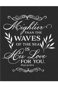 Mightier Than The Waves Of The Sea Is His Love For You Psalm 93