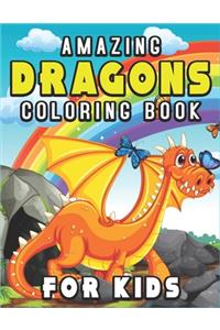 Amazing Dragons Coloring Book for Kids
