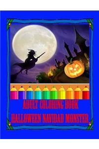 Adult Coloring Book Halloween Navidad Monster
