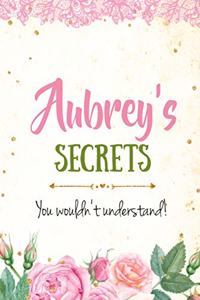 Aubrey's Secrets personalized name notebook for girls and women
