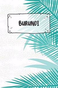 Burundi: Dotted Travel Diary Notebook or Journey Dotted Grid Journal - Holiday Trip Pocketbook for Men and Women with Dots