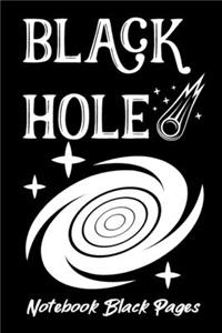 Black Hole Notebook Black Pages