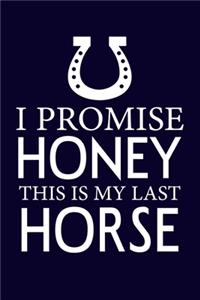 I promise honey this is my last horse
