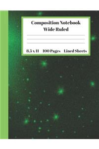Composition Notebook Wide Ruled Lined Sheets
