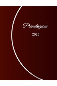 Prenotazioni 2020: Libro di prenotazione - Agenda Prenotazioni per ristoranti, bistrot e hotel - 370 pagine - 1 giorno=1 pagina - Il calendario degli appuntamenti per 