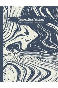 Composition Notebook: Marbled Wide Ruled Notebook