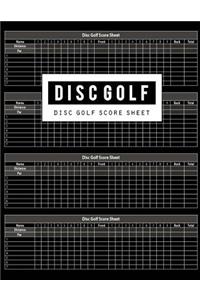Disc Golf Score Sheet
