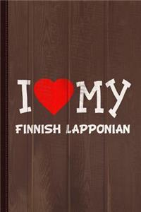 I Love My Finnish Lapponian Dog Breed Journal Notebook