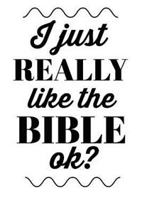 I Just Really Like the Bible Ok?