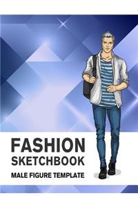 Fashion Sketchbook Male Figure Template