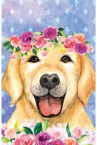 Journal Notebook For Dog Lovers Labrador In Flowers