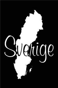 Sverige - Black Lined Notebook with Margins (Sweden)