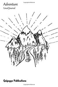 Adventure Lined Journal: Medium Lined Journaling Notebook, Adventure Mountain Road Cover, 6x9, 130 Pages