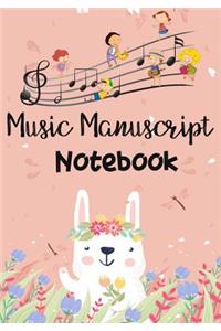 Music Manuscript Notebook: Blank Sheet Music For Musicians, Teachers, Students, Songwriting 7 Staff Music Writing Pad, size 7x10 inches, Paperback