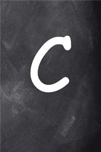 Monogram C Personalized Monogram Journal Custom Gift Idea Letter C Chalkboard