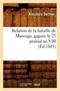 Relation de la Bataille de Marengo, Gagnée Le 25 Prairial an VIII (Éd.1805)