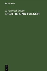 Richtig Und Falsch