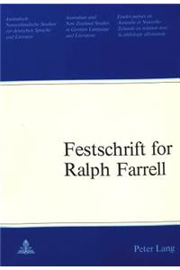 Festschrift for Ralph Farrell