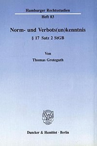 Norm- Und Verbots(un)Kenntnis 17 Satz 2 Stgb