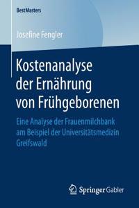 Kostenanalyse Der Ernährung Von Frühgeborenen